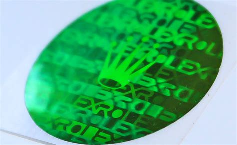 do rolex have a green sticker|rolex hologram sticker.